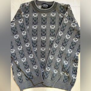 Vintage Cortina Italia Men’s Sweater Large Made in Italy Crew Neck Cotton Blend